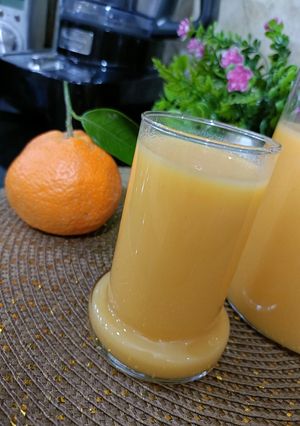 صورة لوصفة عصير المندرين و الجزر 🍊🥕