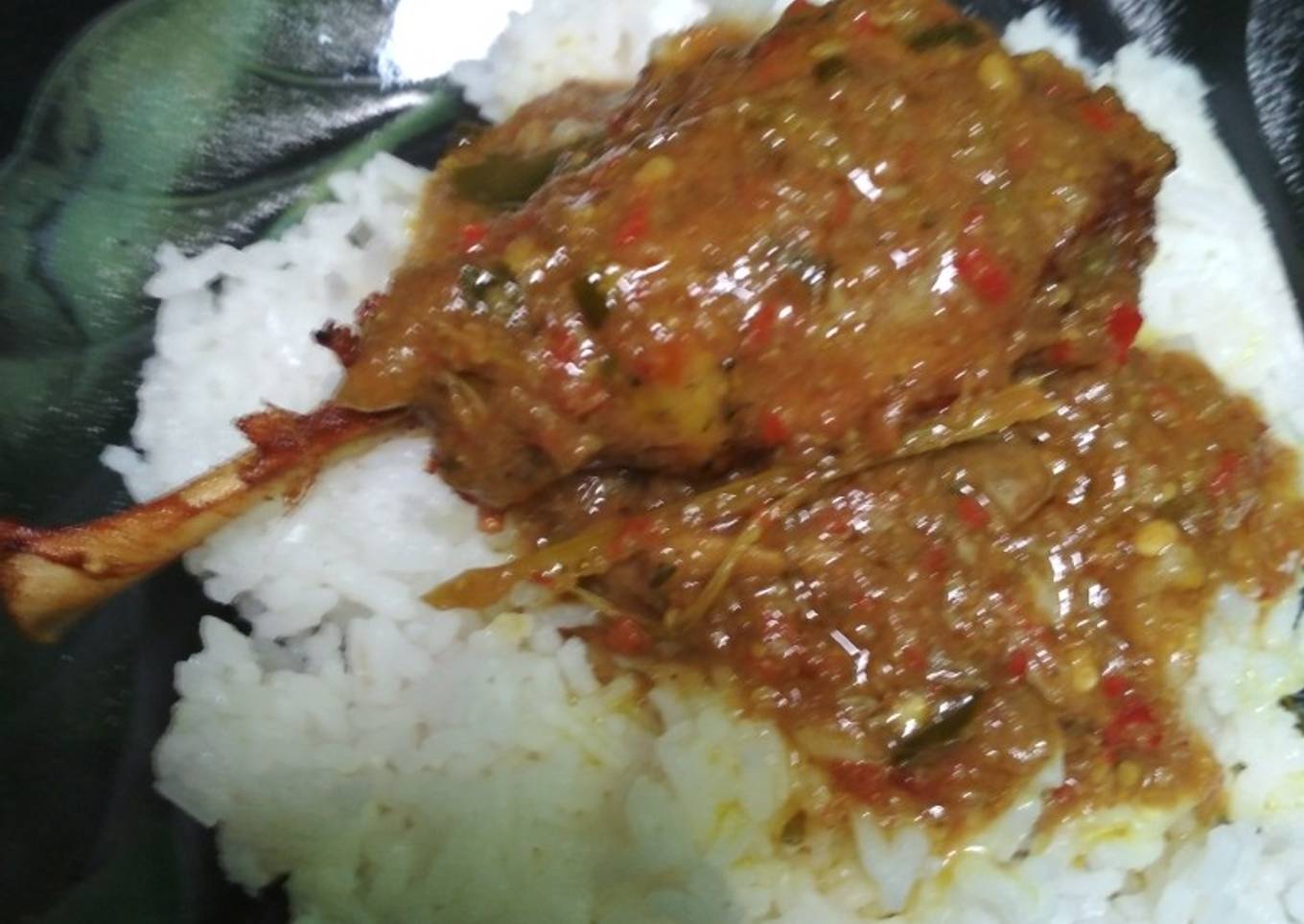 Nasi bebek bumbu jawa