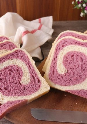 低脂低糖的雙色吐司 的食譜成品照片