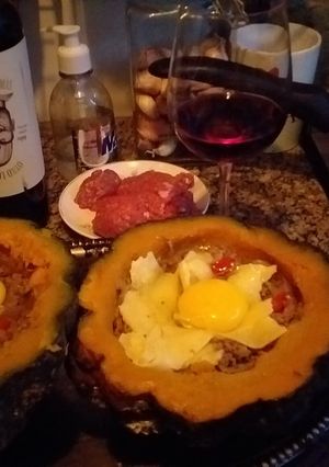 Una foto de Calabazas rellenas con carne