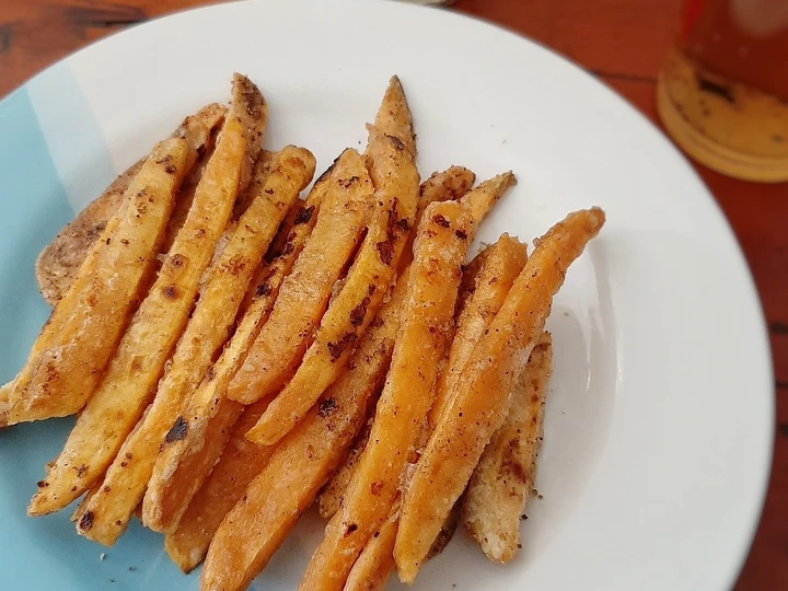 Cara Mudah Membuat Resep 302. Baked Sweet Potato Fries (ubi panggang) yang Enak Banget Anti Ribet, Lezat Sekali