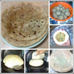 A picture of Alo ka paratha.
