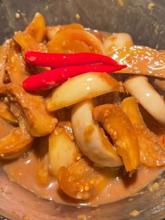 Hình của món Cà pháo mắm nêm.