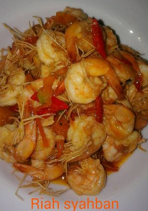 Foto resep Udang masak saos tiram