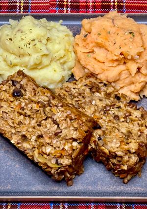 Una foto de 🏴󠁧󠁢󠁳󠁣󠁴󠁿 HAGGIS vegano (Escocia)