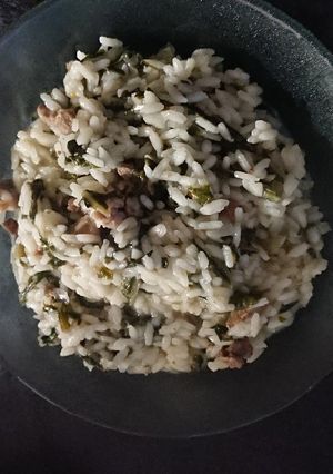 Una foto de Arroz con acelga