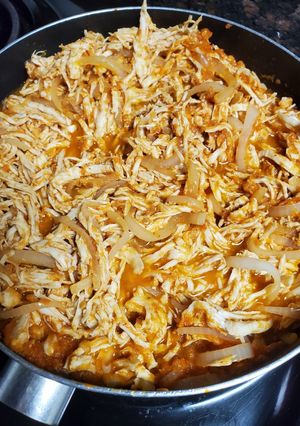 Una foto de Tinga de pollo