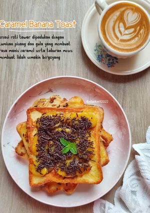 Foto resep Caramel Banana Toast