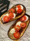 ☆Bruschettas aux aubergines grillées, tomates et mozzarella☆
