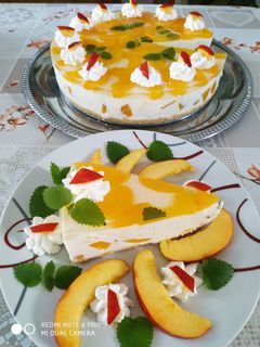 Barackos, joghurttorta recept fotója