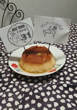 Una foto de Flan de Leche Condensada