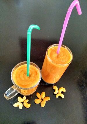 A picture of Quinoa Smoothie with Mango and Melon.
