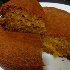 A picture of Eggless orange cake.
