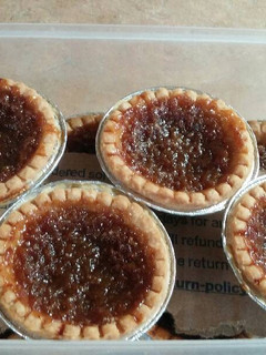 A picture of Gramma Joan's butter tarts.