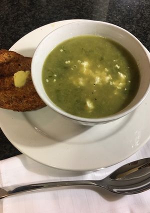 A picture of Spring Onion Soup.