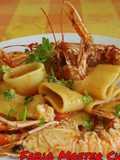 Calamarata con Pomodorini Freschi e Scampi Sfumati al Cognac