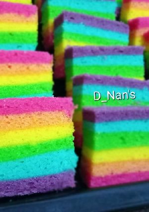 Foto resep Rainbow cake 4 telur