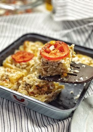 Фото Гнезда в сливках с курицей.