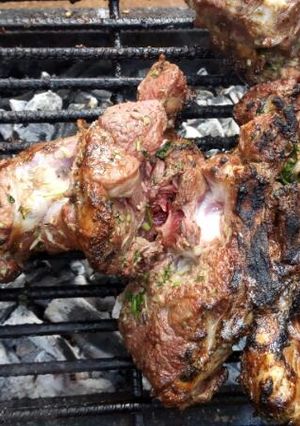 A picture of Nyama choma(BARBECUE).
