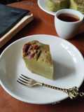Bingka susu creamy matcha