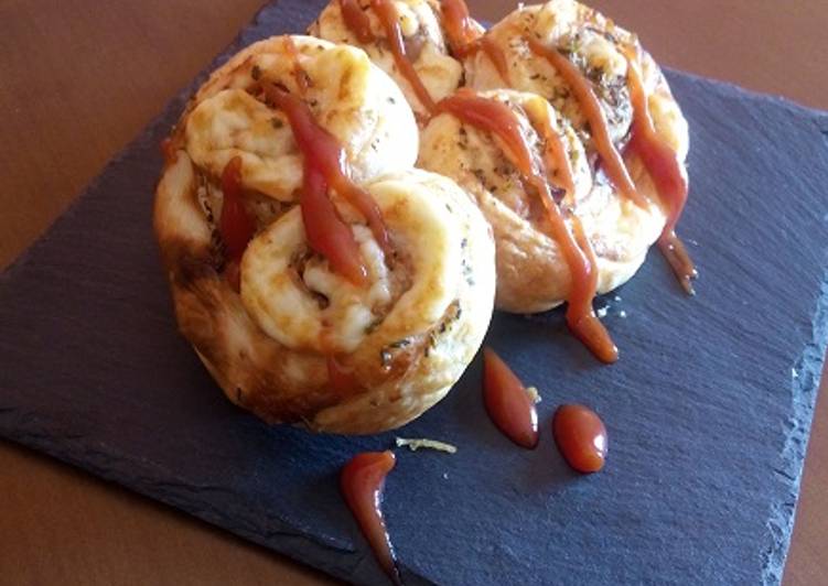 Palmeritas de jamón y queso