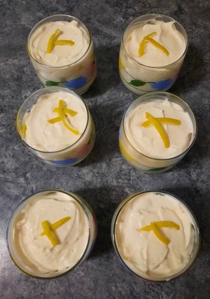 A picture of Lemon Mousse 🍋 (with Condensed Milk).