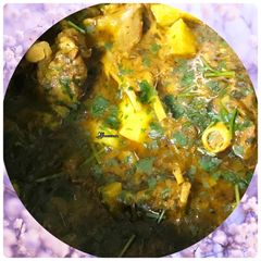 Aloo gosht curry A picture of Aloo gosht curry.