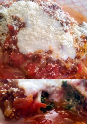Una foto de Canelones espinaca, carne y ricota...
