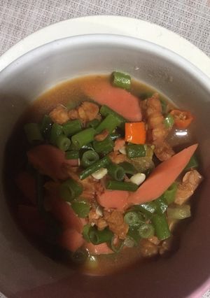 Foto resep Daun brambang(putut) with sosis kuah steak