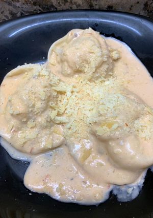 Una foto de Agnolotti de ricota con sorpresa!