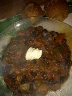 Una foto de Guiso liviano de porotos negros