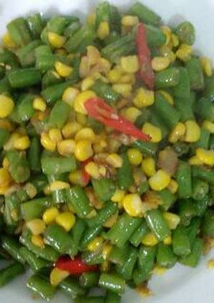 Foto resep Tumis buncis jagung manis