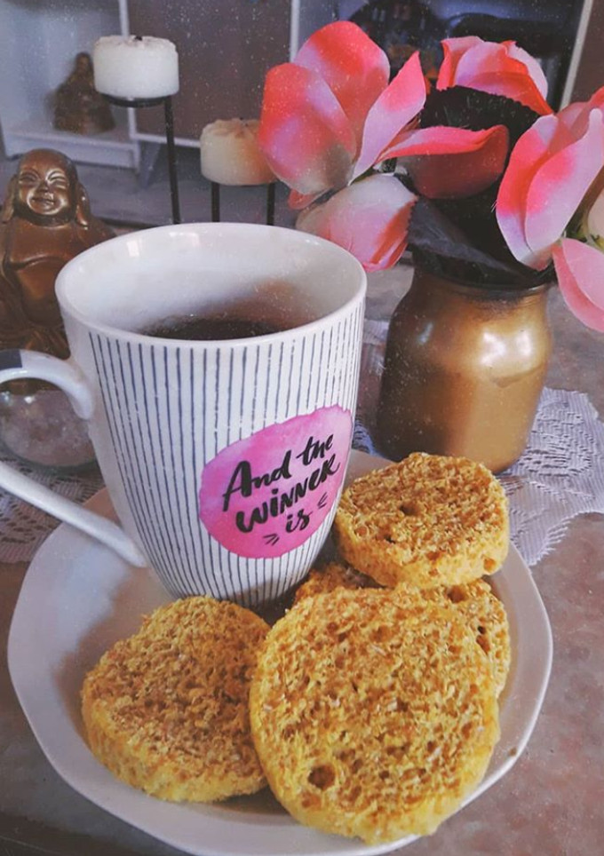 Una foto de Pan de avena en taza apto para diabéticos ❤