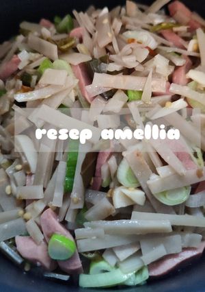 Foto resep Oseng pedas kulit singkong