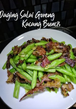 Gambar Daging Salai Goreng Kacang Buncis