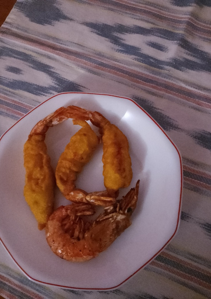 Una foto de Gambas a la gabardina