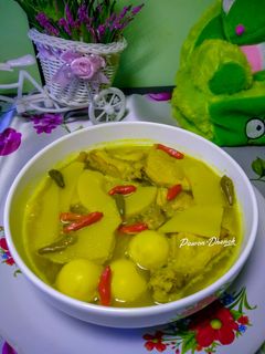 Foto resep Rebung gulai ayam (pedas)