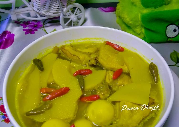 Resep Rebung gulai ayam (pedas), Bisa Manjain Lidah