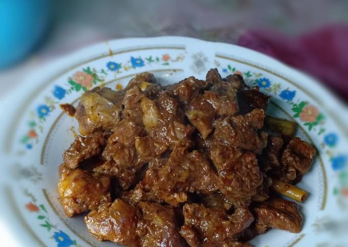 Balado daging sapi empuk