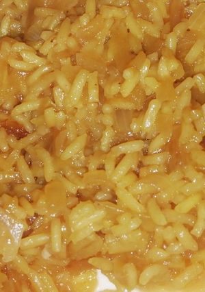 Una foto de Arroz con manzana