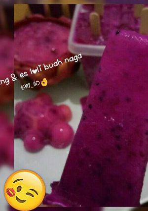 Foto resep Es loli buah naga