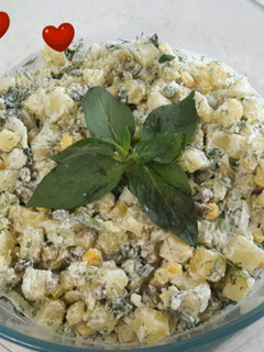 عکسی از دستور سالاد سیب زمینی ساده