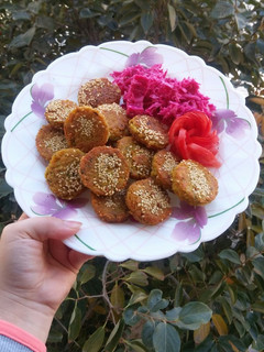 عکسی از دستور فلافل کنجدی