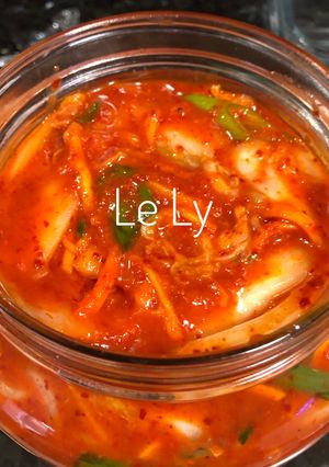 Hình của món Kimchi cải thảo - công thức maangchi.