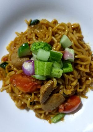 Foto resep Mie Aceh Bakso Goreng ala #dapurmiaow