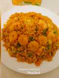 Quick prawns and vegetables couscous