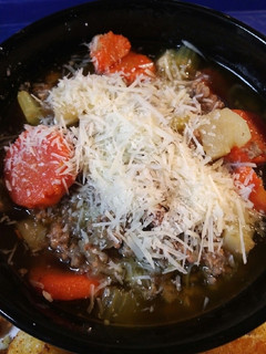A picture of Beef Onion Soup.