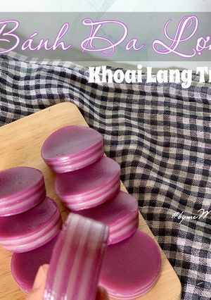 Hình của món Bánh Da Lợn Khoai Lang Tím.