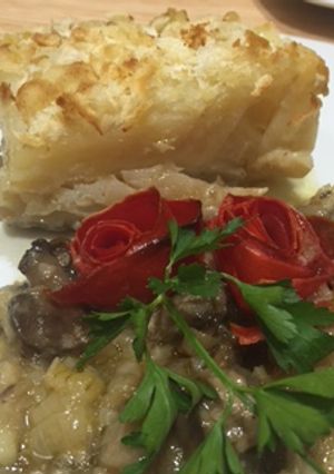 Foto principal de Bacalao al horno con setas