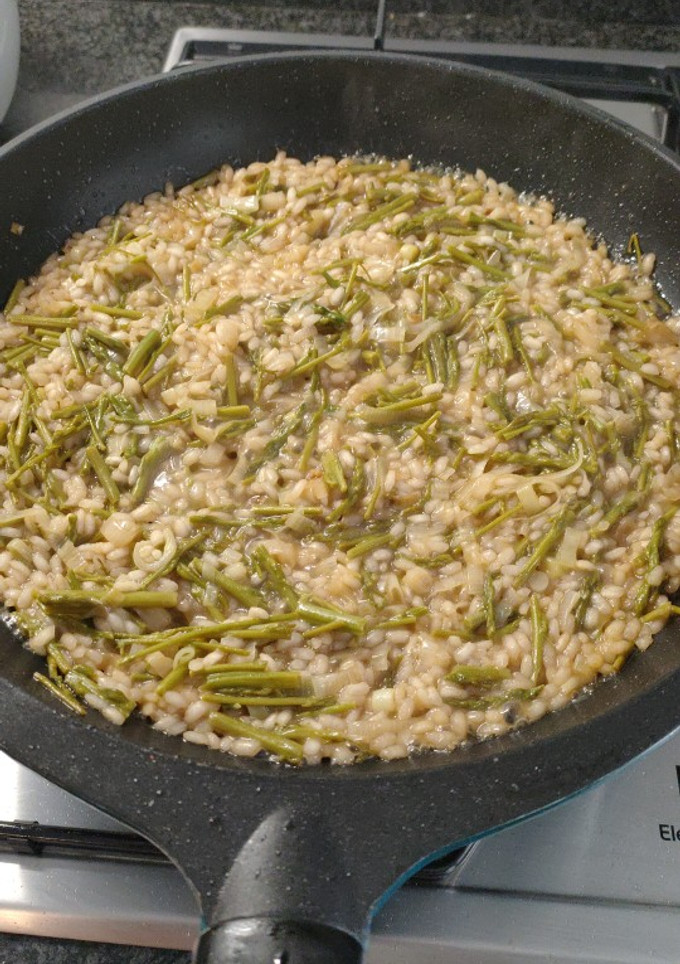 Una foto de Risotto de espárragos